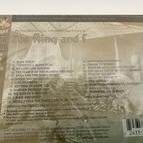The King and I Original Motion Picture Soundtrack CD by Various Artists - Picture 3 of 4